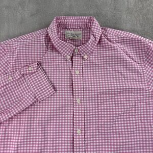 Denim & Supply Ralph Lauren Shirt Mens Size XXL Pink White Check Button Up‎